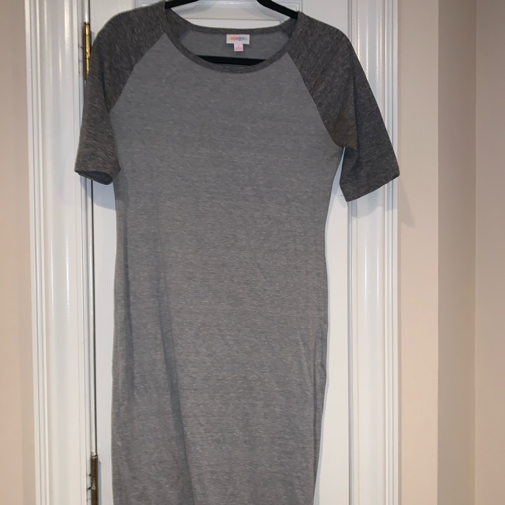 Grey lularoe midi dress